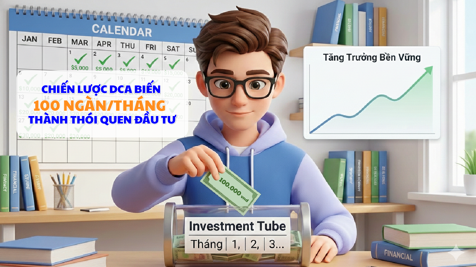 Chiến lược DCA biến 100 ngàn/tháng thành thói quen đầu tư