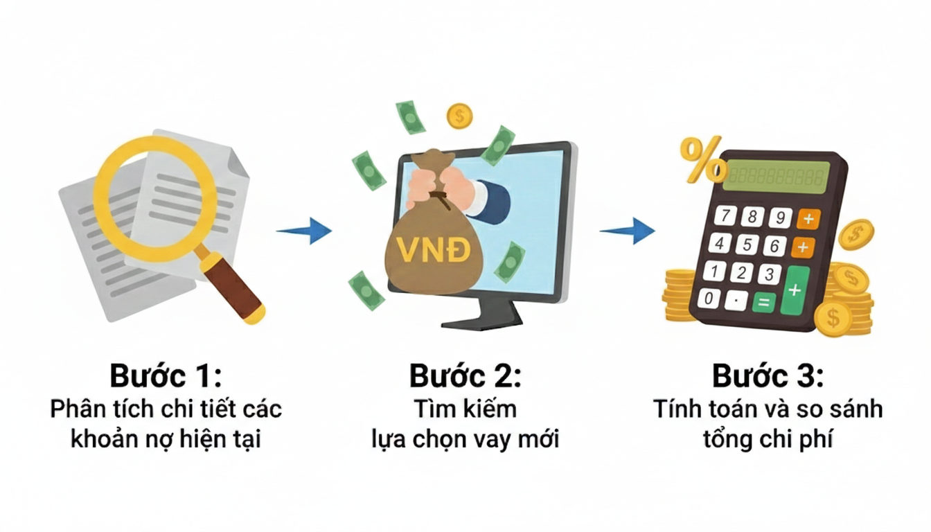 Ba bước thực hiện để vay hiệu quả