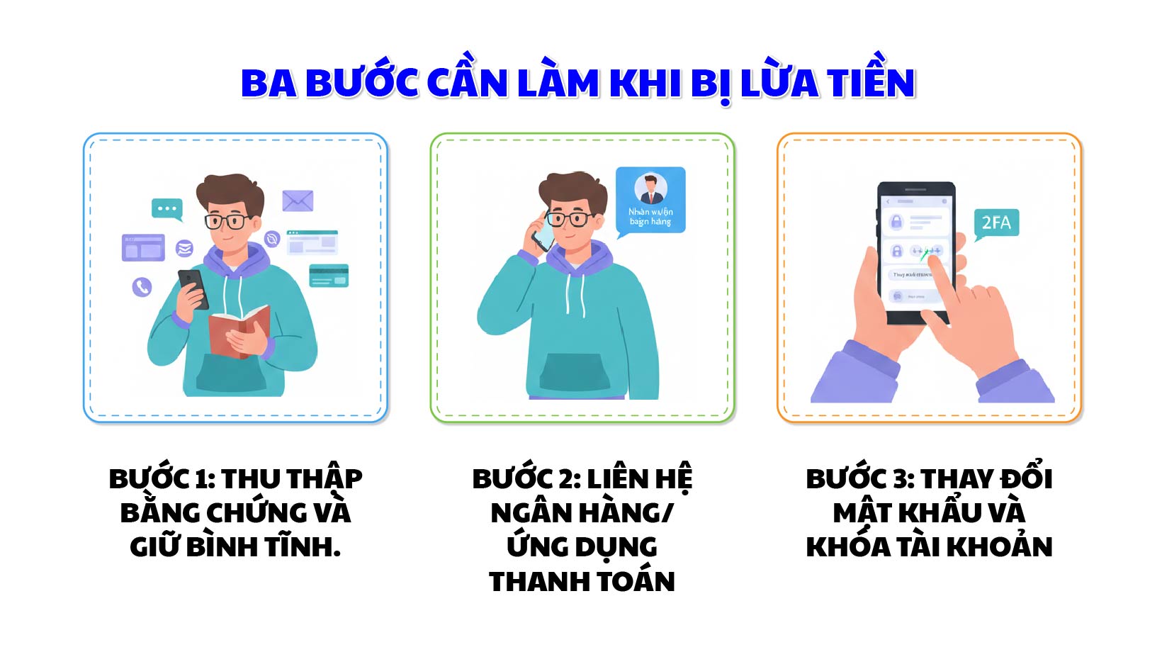 Ba bước cần làm khi bị lừa tiền