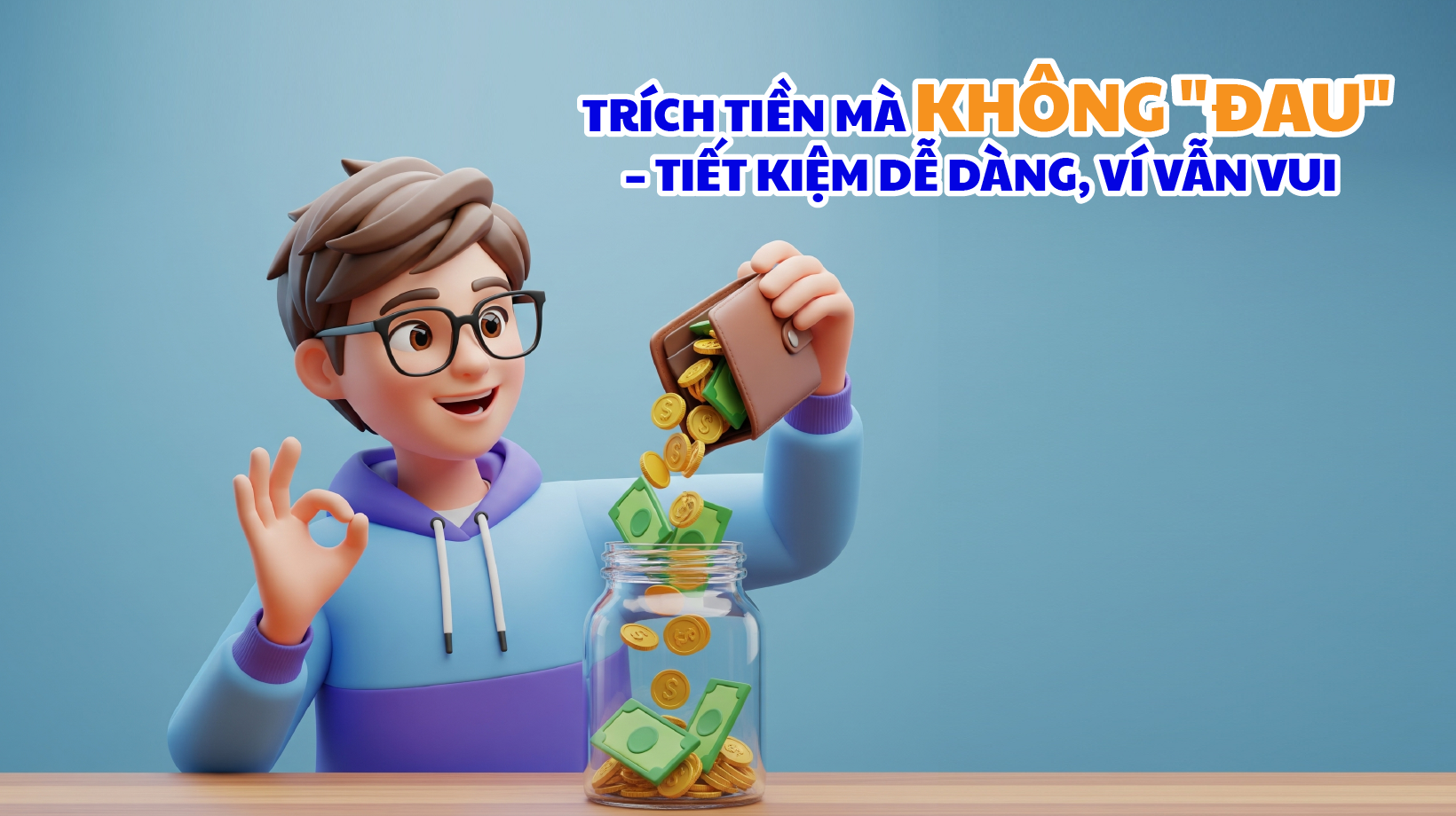 TRÍCH TIỀN MÀ KHÔNG "ĐAU"  – TIẾT KIỆM DỄ DÀNG, VÍ VẪN VUI