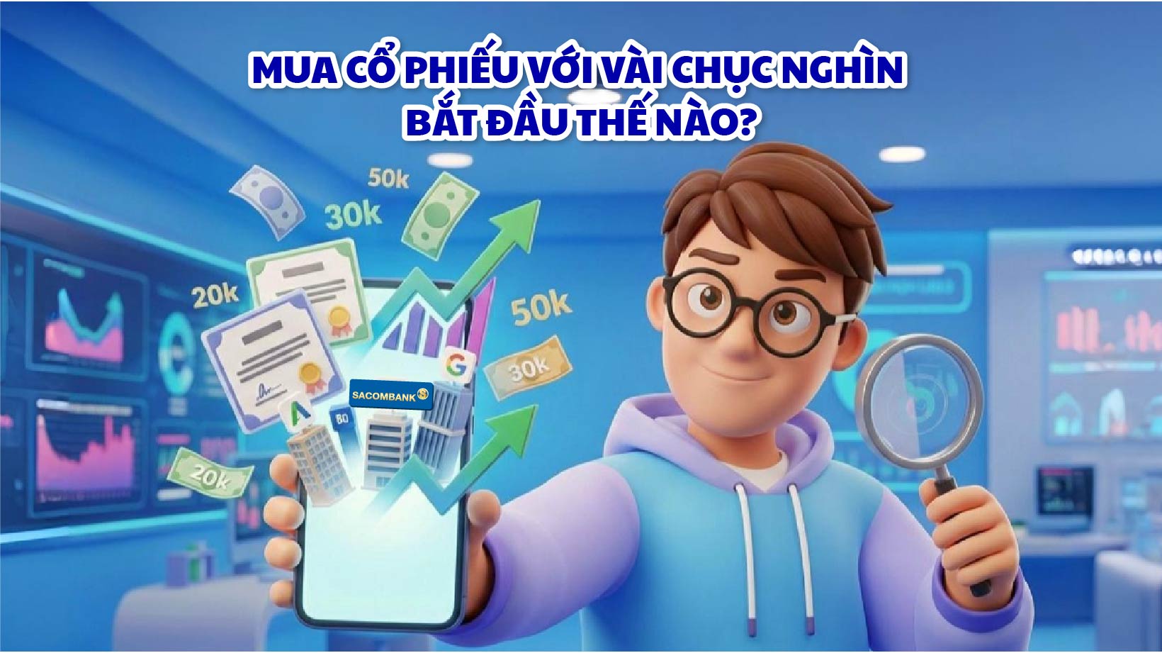 Mua cổ phiếu với vài chục nghìn: Bắt đầu thế nào?